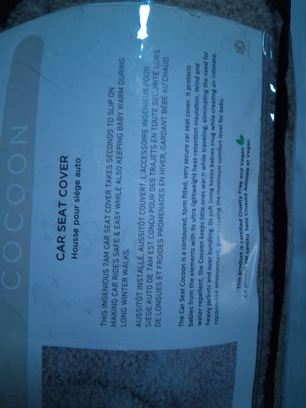 7AM Bébé Car Seat Cocoon Cover Teddy Sherpa Oatmeal Infant 0-12M - Picture 2 of 7